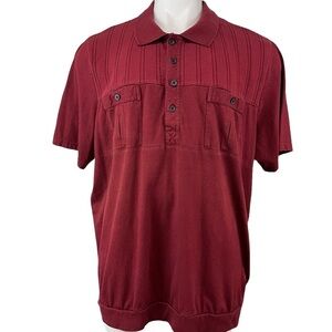 King Size Shirt Men’s 3XL Big Red Short Sleeve Button Down Collar (742)